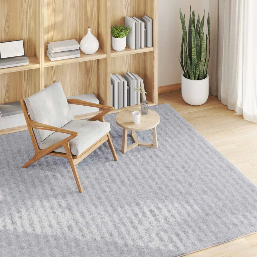 Tapis de surface Carré SIROLO Gris 120 x 120 cm Polyester - 3