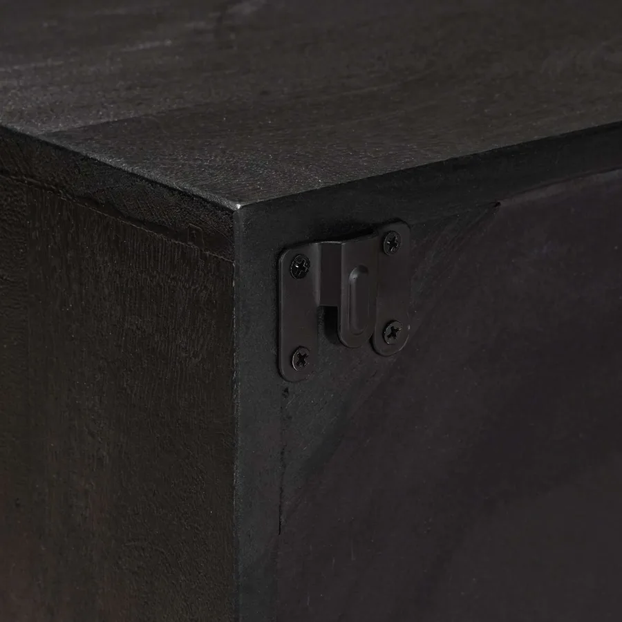 Meuble TV avec étagère avec stockage Noir 105 x 30 x 35 cm - 10