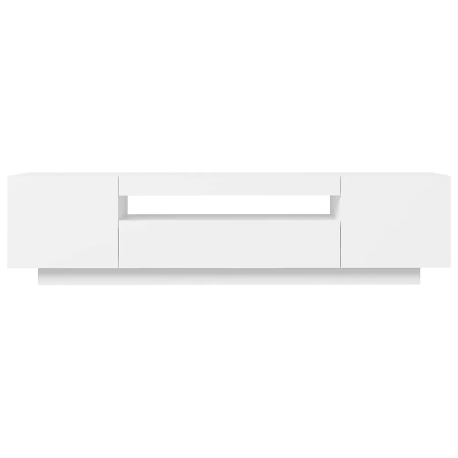 Meuble TV avec lumières LED blanc 160x35x40 cm - 9