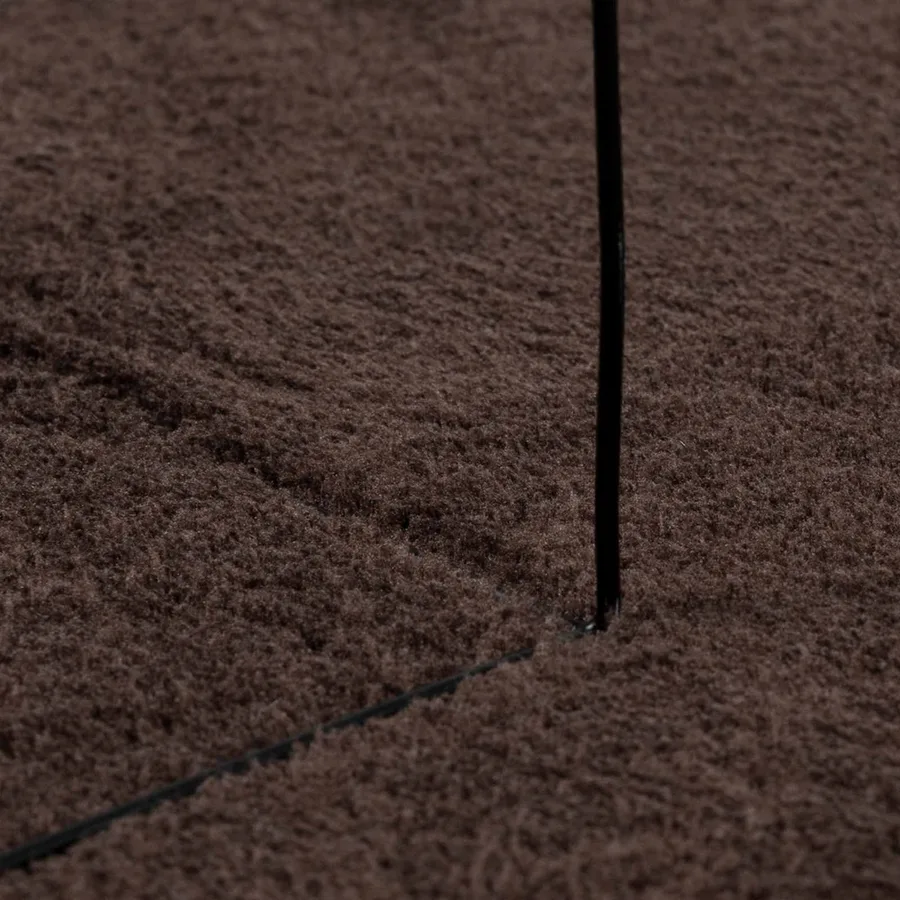 Tapis doux à poils moyens et lavable HUARTE Marron Ø 80 CM - 5