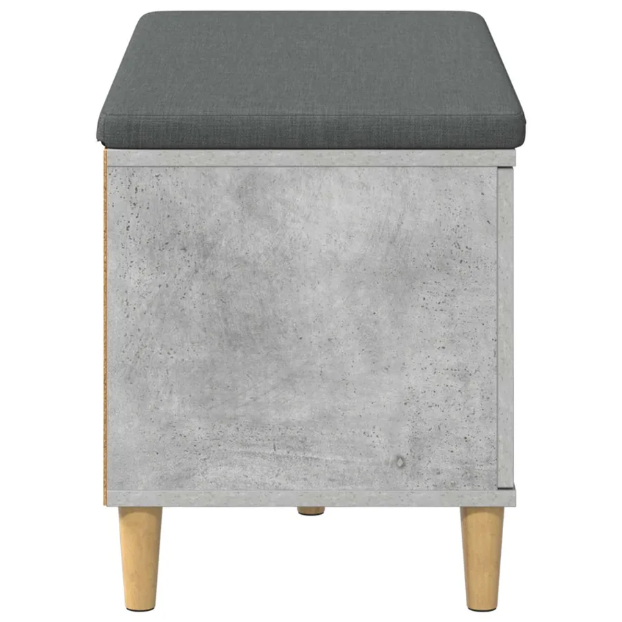 Banc d'entrée avec coussin Gris Béton 80 x 38 x 46 cm - 7