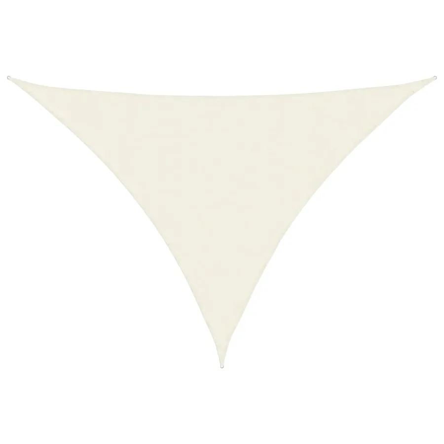 Voile de parasol tissu oxford triangulaire 3x4x4 m crème - 2