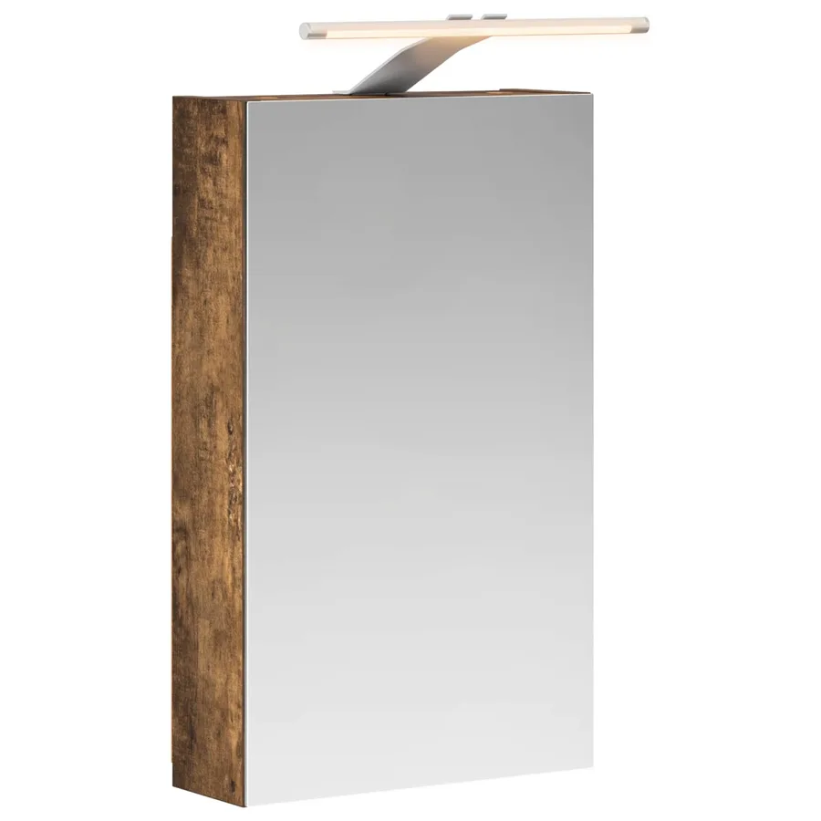 Armoire Miroir de Salle de Bain Chêne fumé 30 x 10,5 x 50 cm - 2