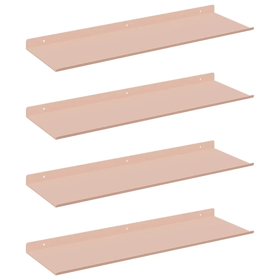 Étagère flottante 4 pcs Rose 60 x 18 x 2,5 cm Acier - 2