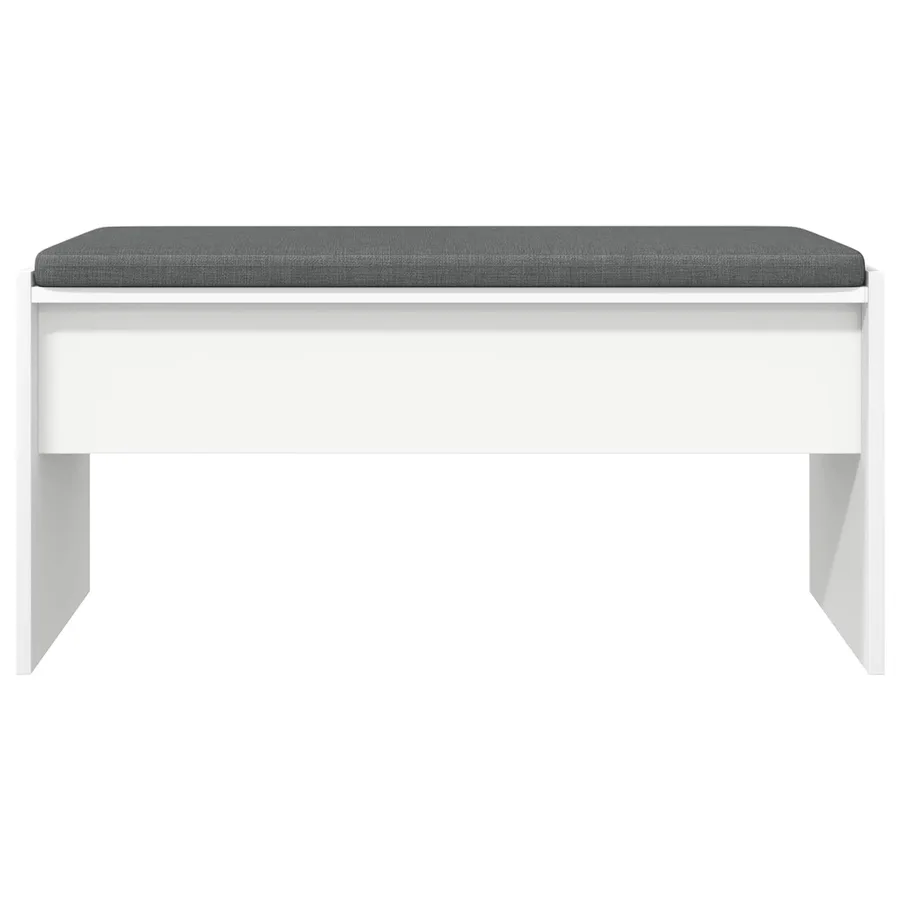 Banc d'entrée avec coussin Blanc 80 x 38 x 46 cm - 5