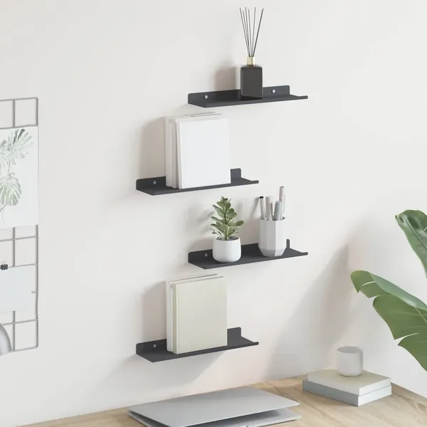 Étagère flottante 4 pcs Anthracite 30 x 9 x 2,5 cm Acier