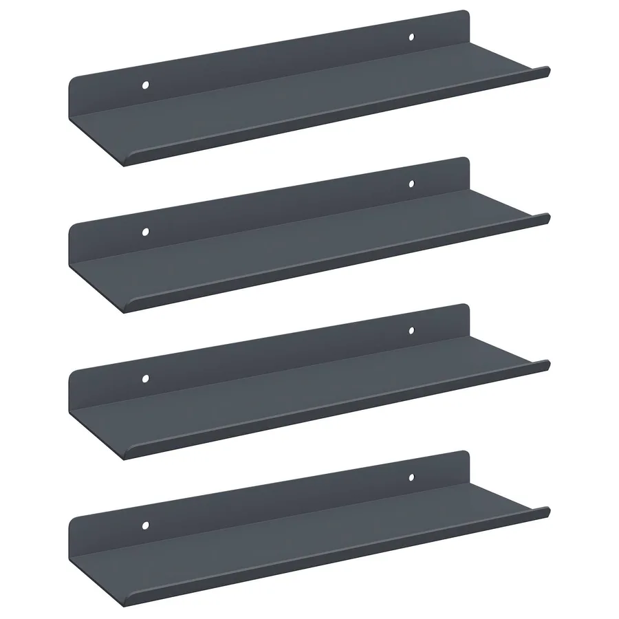 Étagère flottante 4 pcs Anthracite 30 x 9 x 2,5 cm Acier - 2