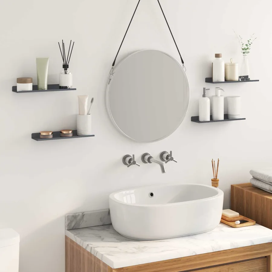 Étagère flottante 4 pcs Anthracite 30 x 9 x 2,5 cm Acier - 4
