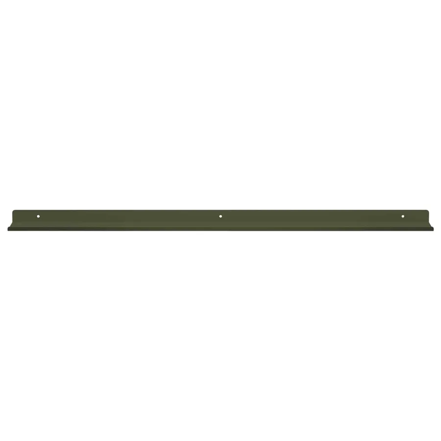 Étagère flottante 4 pcs Vert olive 80 x 9 x 2,5 cm Acier - 5
