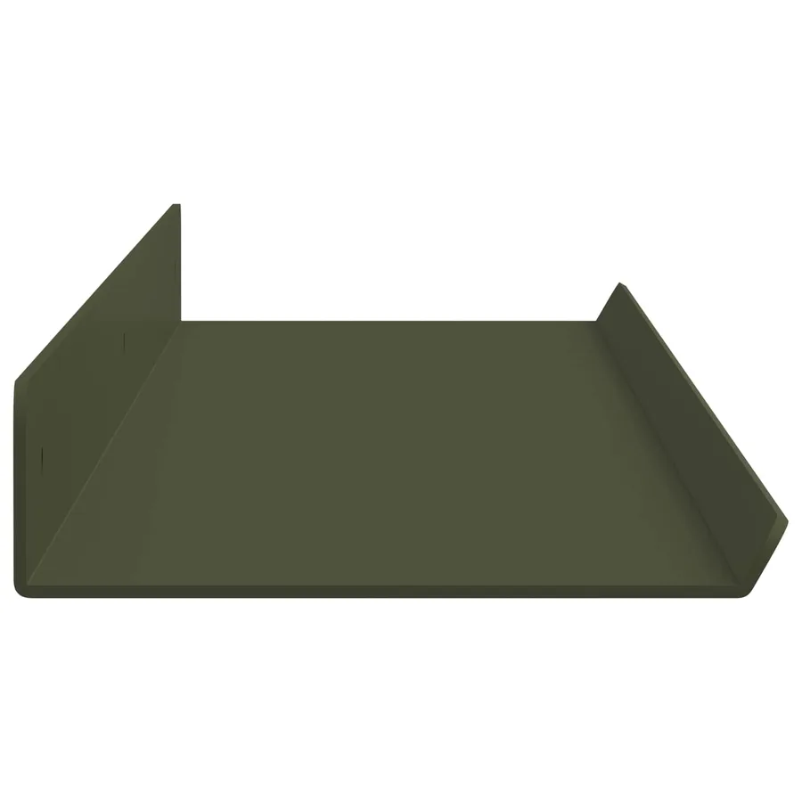 Étagère flottante 4 pcs Vert olive 80 x 9 x 2,5 cm Acier - 6