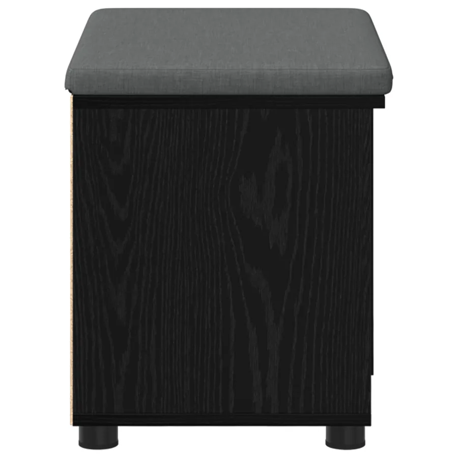 Banc d'entrée avec coussin Chêne Noir 60 x 38 x 46 cm - 7