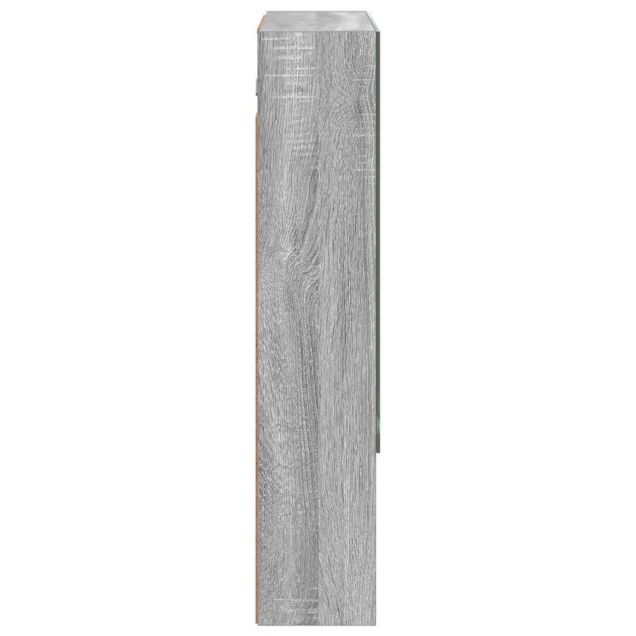 Armoire Miroir de Salle de Bain Gris Sonoma 60 x 14.5 x 70 cm - 7