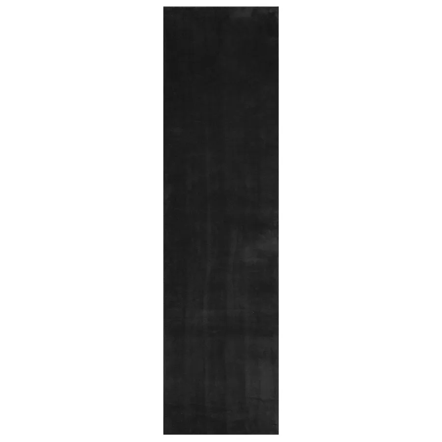 Tapis doux à poils moyens et lavable HUARTE Noir 400 x 80 cm - 2
