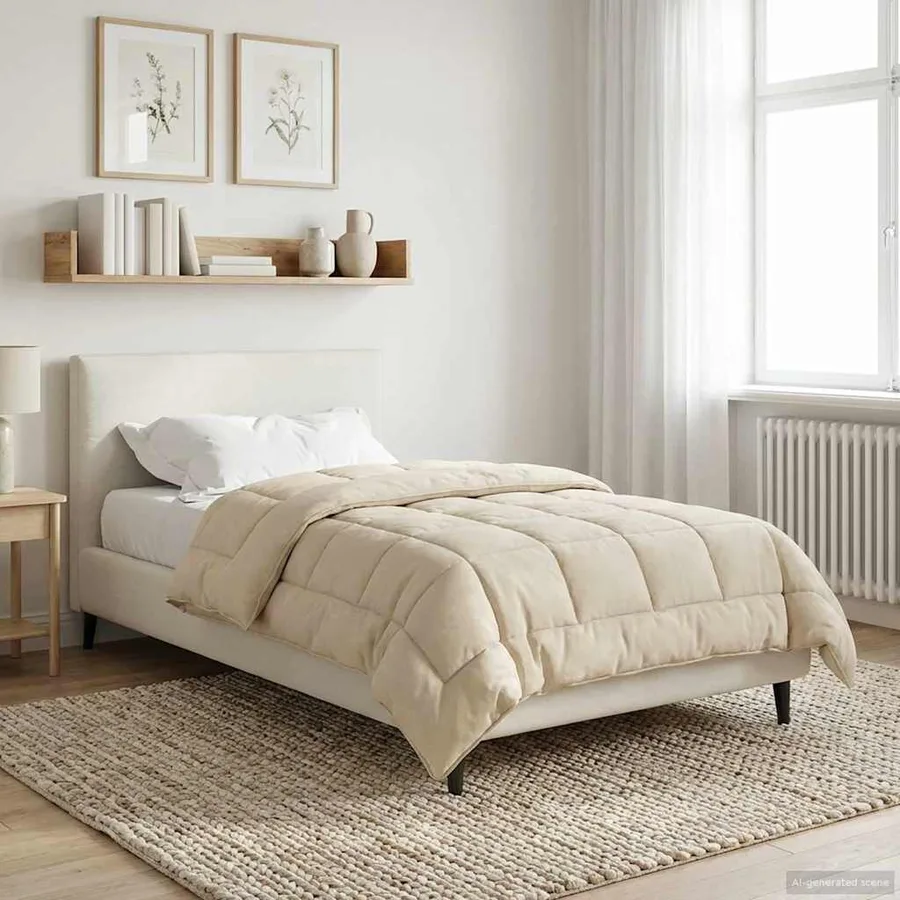 Duvet complet toute l'année Matelassé Crème 155 x 200 cm - 4