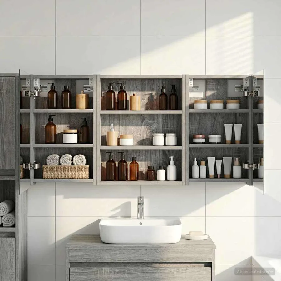 Ensemble de Meubles de Salle de Bain 3 pcs 100 x 10,5 x 50 cm