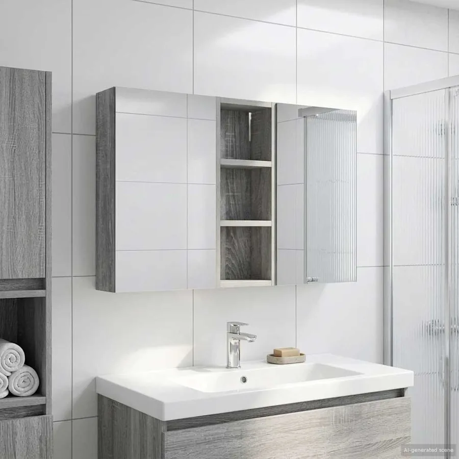 Ensemble de Meubles de Salle de Bain 3 pcs 80 x 10,5 x 50 cm