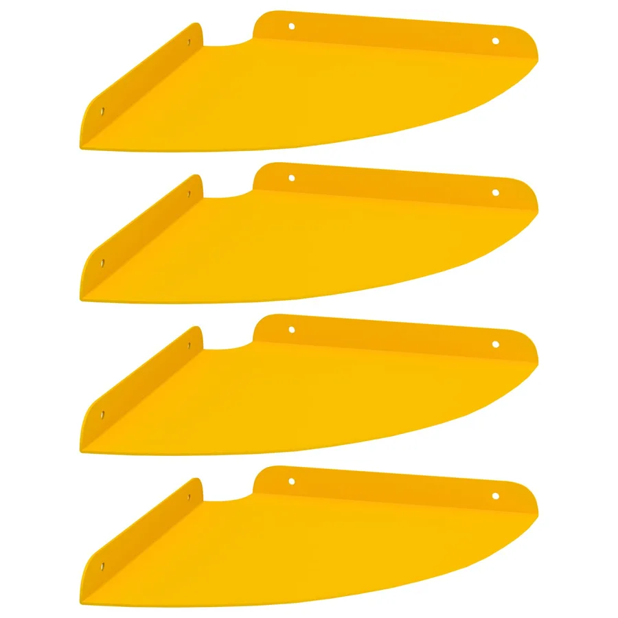 Étagère flottante 4 pcs Jaune moutarde 24 x 24 x 2 cm - 2