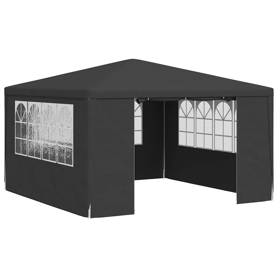 Tente de réception et parois latérales 4x4 m Anthracite 90 g/m² - 2