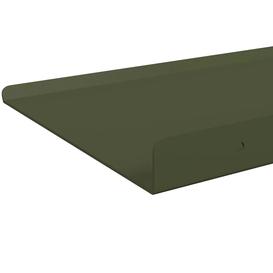 Étagère flottante 2 pcs Vert olive 40 x 18 x 2,5 cm Acier - 7