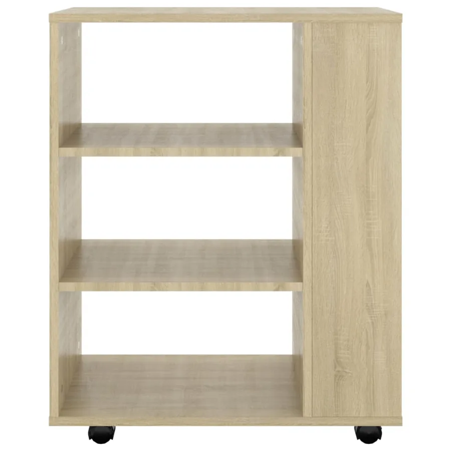 Armoire à roulettes Chêne Sonoma 60x35x75 cm Bois d’ingénierie - 4