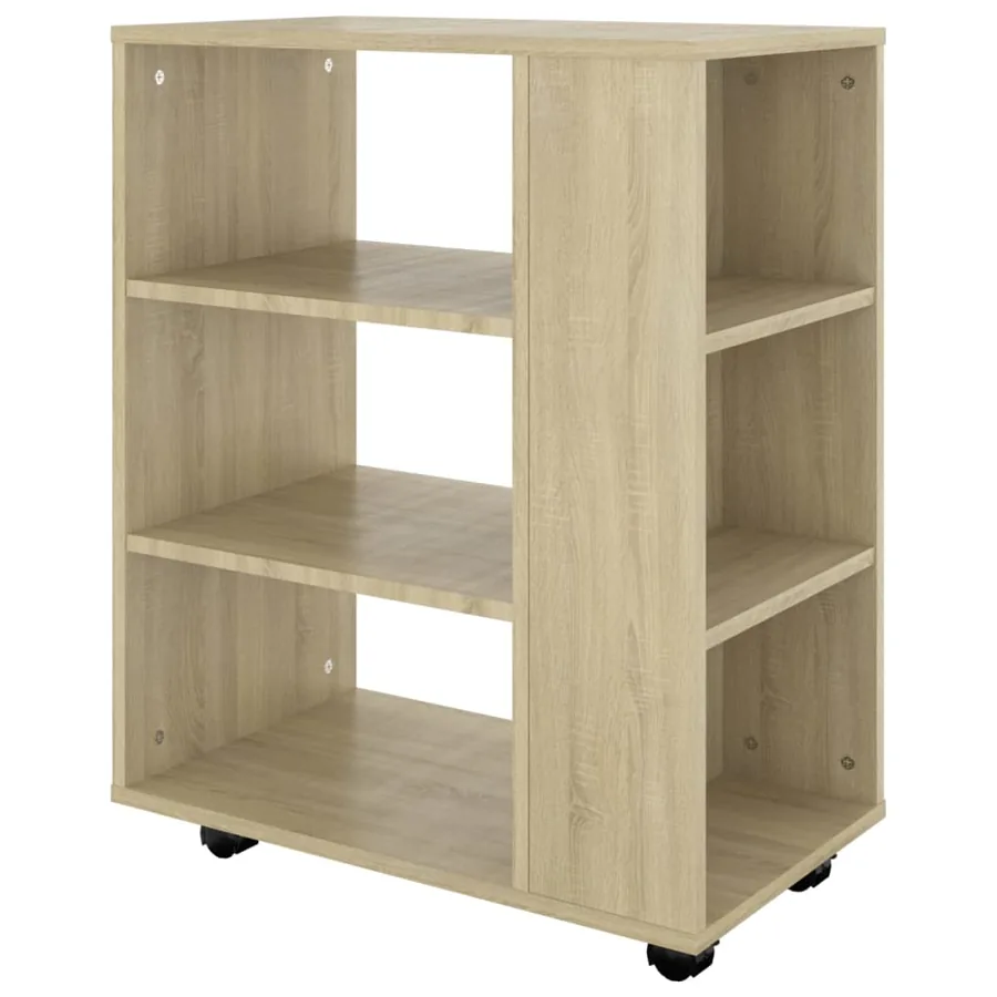 Armoire à roulettes Chêne Sonoma 60x35x75 cm Bois d’ingénierie - 5