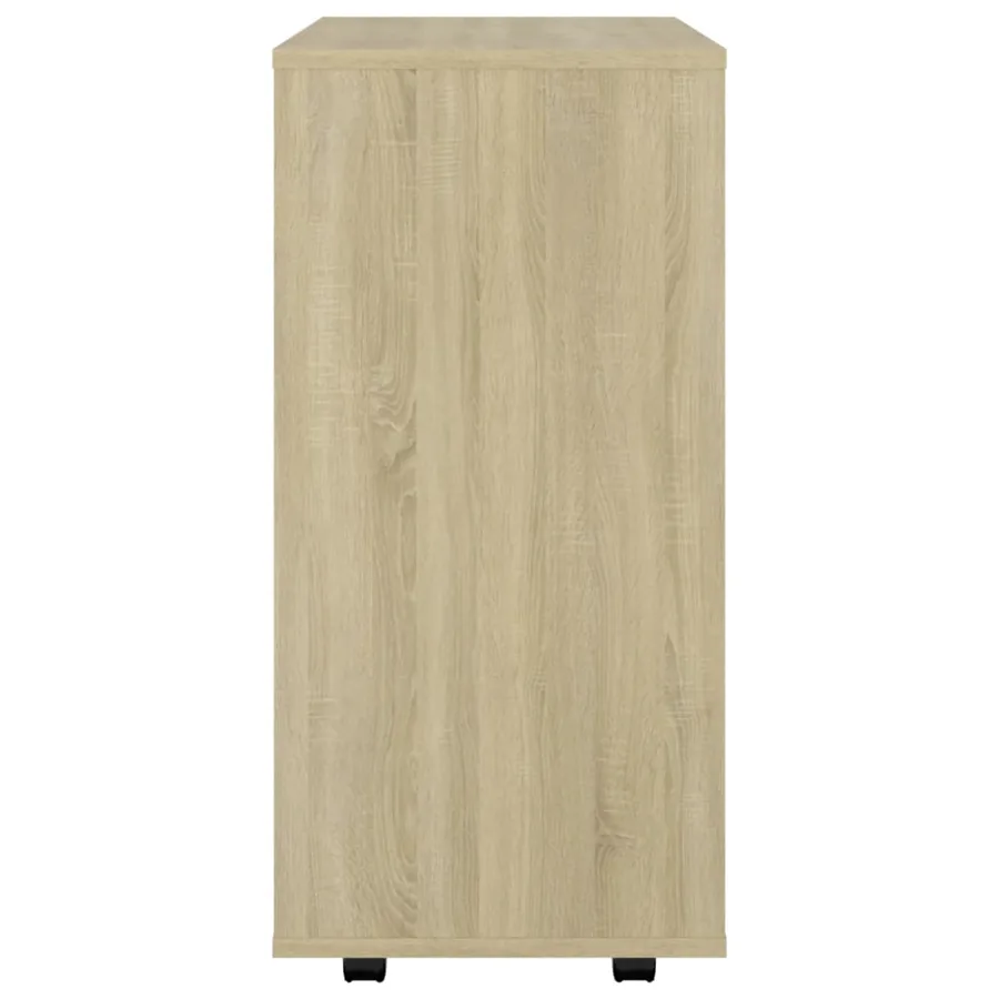 Armoire à roulettes Chêne Sonoma 60x35x75 cm Bois d’ingénierie - 6