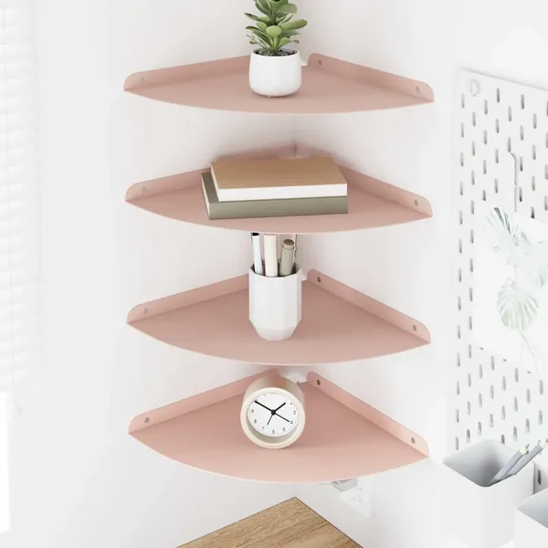 Étagère flottante avec étagère 4 pcs Rose 30 x 30 x 2 cm