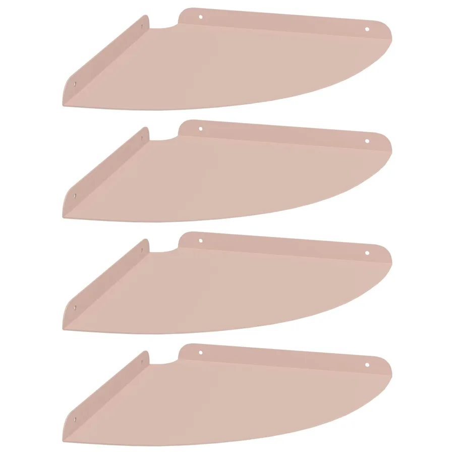 Étagère flottante avec étagère 4 pcs Rose 30 x 30 x 2 cm - 2