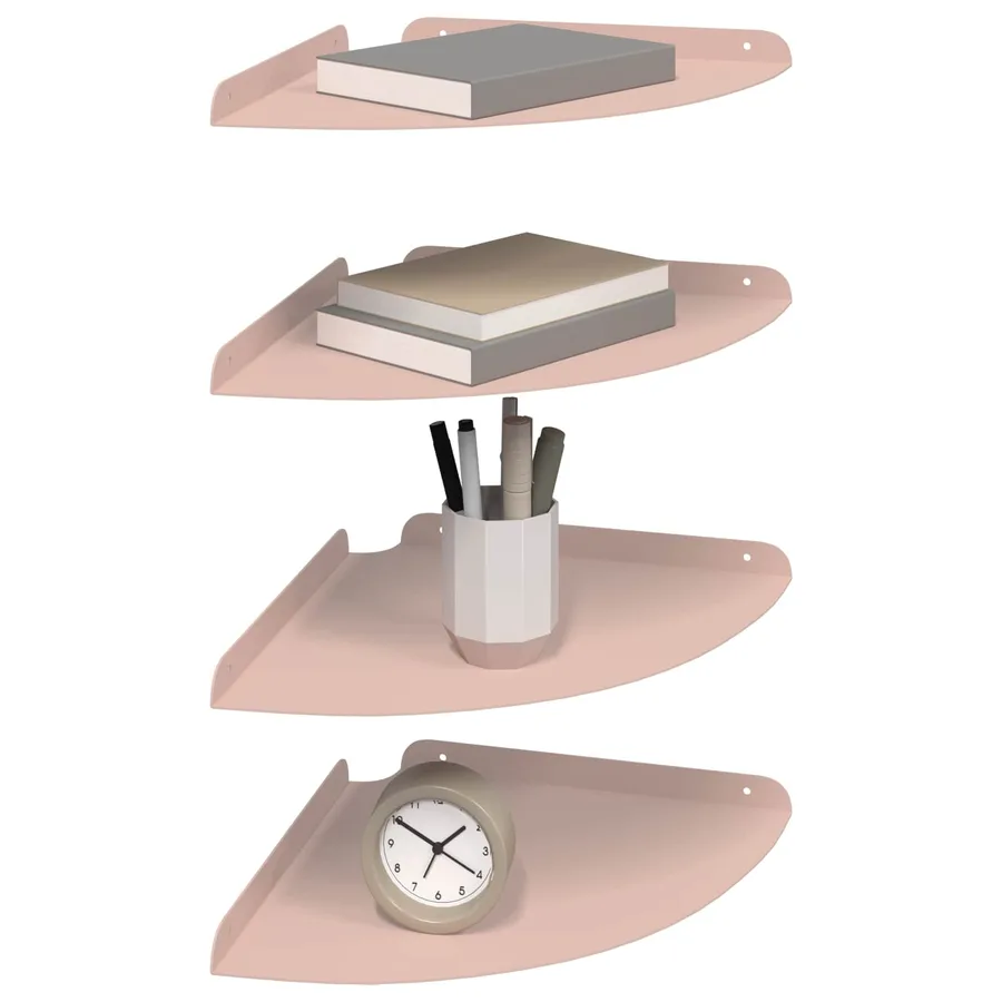 Étagère flottante avec étagère 4 pcs Rose 30 x 30 x 2 cm - 3