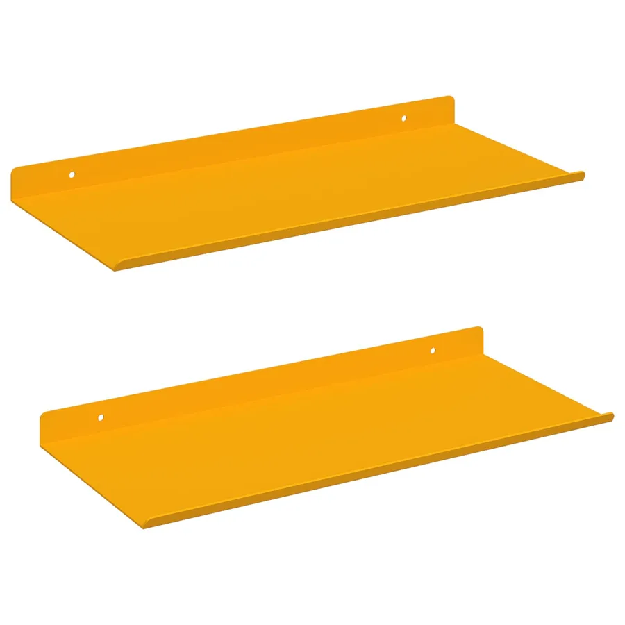Étagère flottante 2 pcs Jaune moutarde 40 x 18 x 2,5 cm Acier - 2