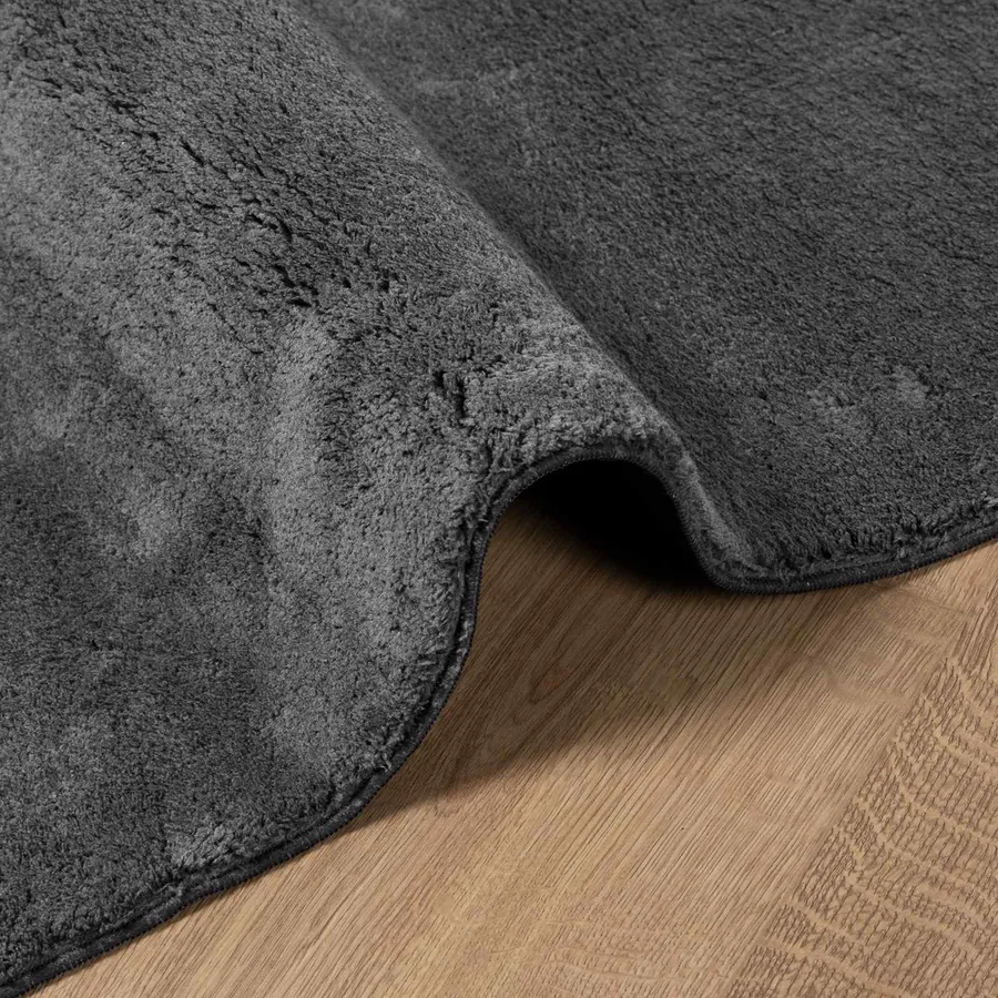 Tapis doux à poils moyens et lavable HUARTE Anthracite - 6