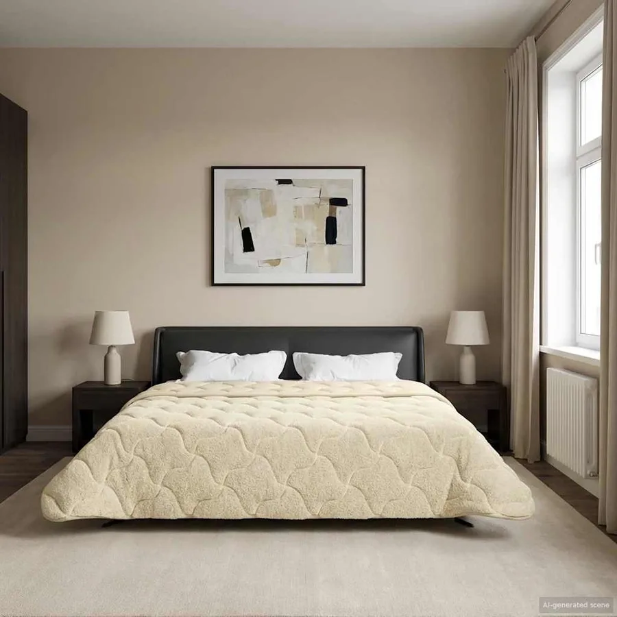 Duvet complet toute l'année Matelassé Crème 240 x 260 cm - 4