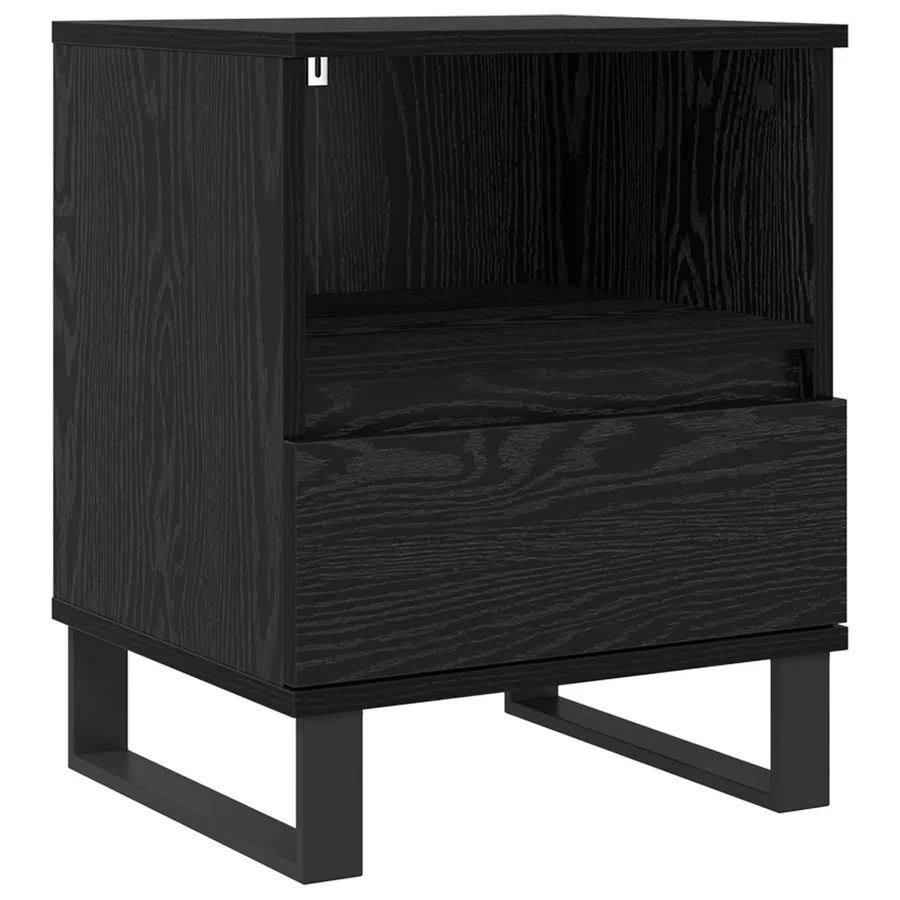 Armoire de lit Chêne noir 40 x 35 x 50 cm Bois d'ingénierie - 2