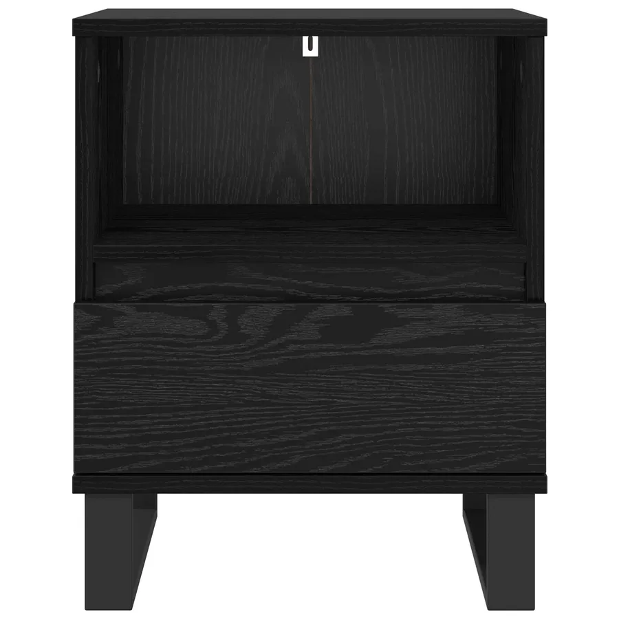 Armoire de lit Chêne noir 40 x 35 x 50 cm Bois d'ingénierie - 5