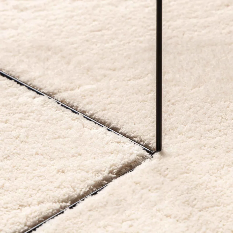 Tapis doux à poils moyens et lavable HUARTE Beige 80 x 500 cm - 5