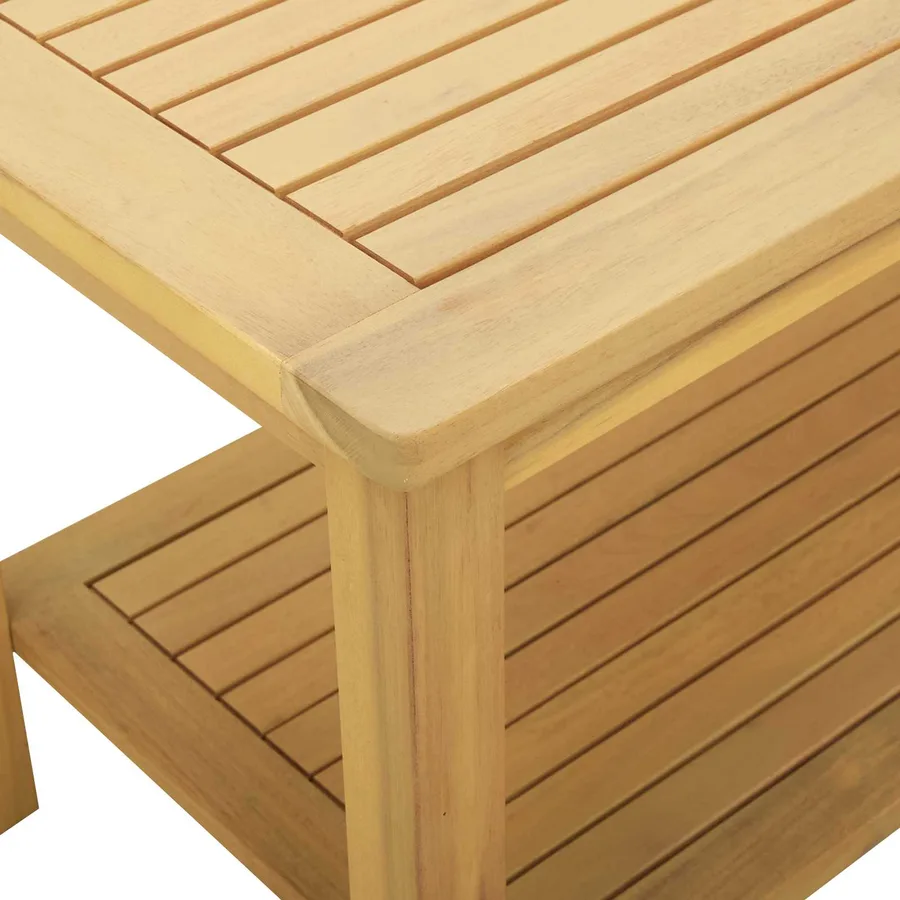 Table d'appoint Huile Naturelle 110 x 55 x 45 cm - 8