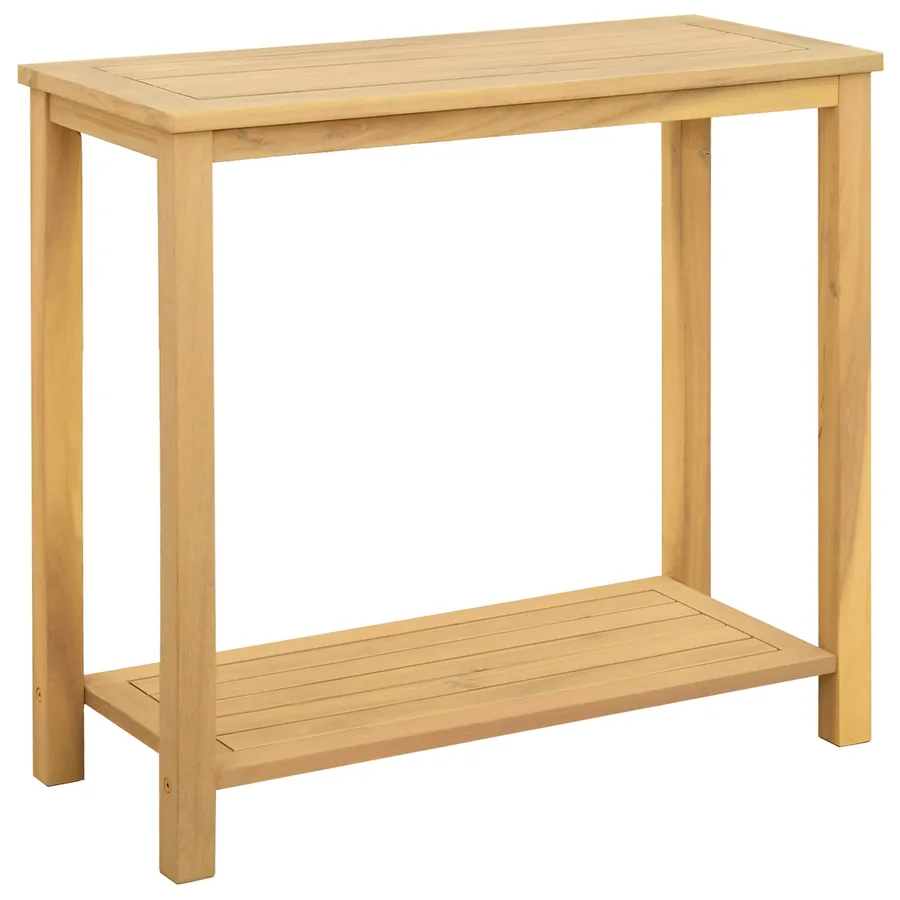 Table console de jardin Acacia clair 80 x 35 x 75 cm