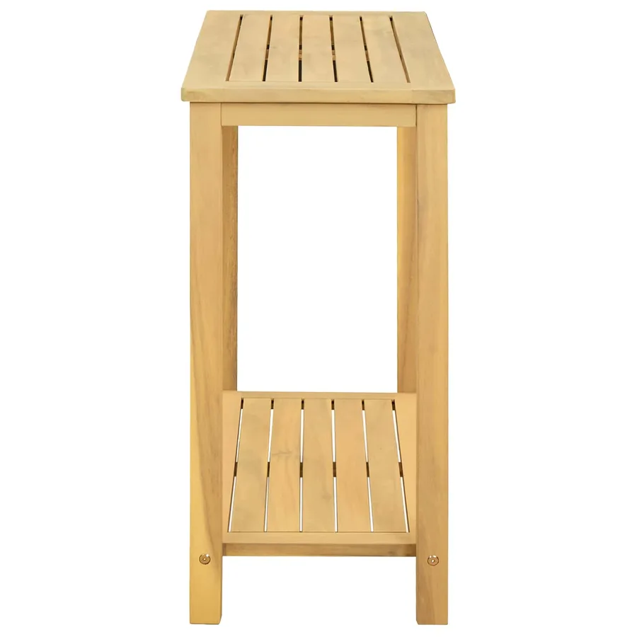 Table console de jardin Acacia clair 80 x 35 x 75 cm - 3