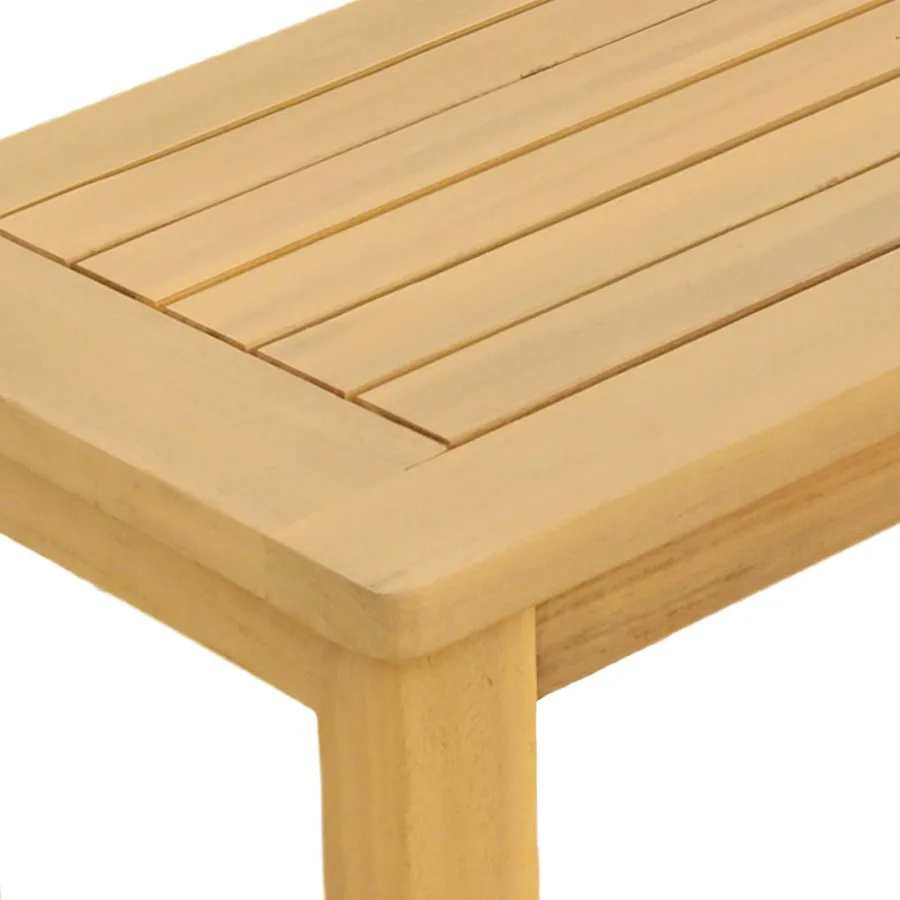 Table console de jardin Acacia clair 80 x 35 x 75 cm - 5