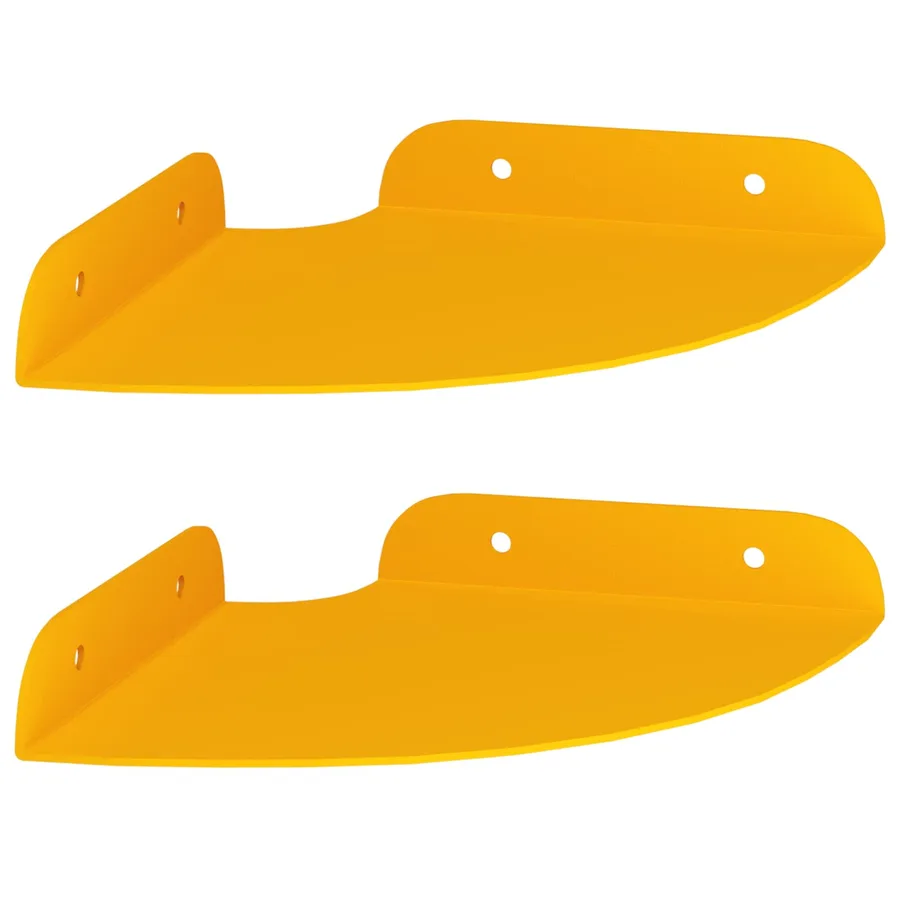 Étagère flottante 2 pcs Jaune moutarde 15 x 15 x 2 cm - 2
