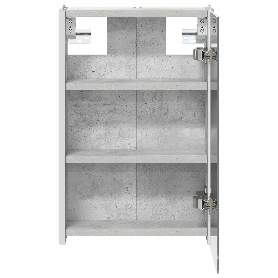 Armoire Miroir de Salle de Bain Gris béton 33 x 11,5 x 50 cm - 7