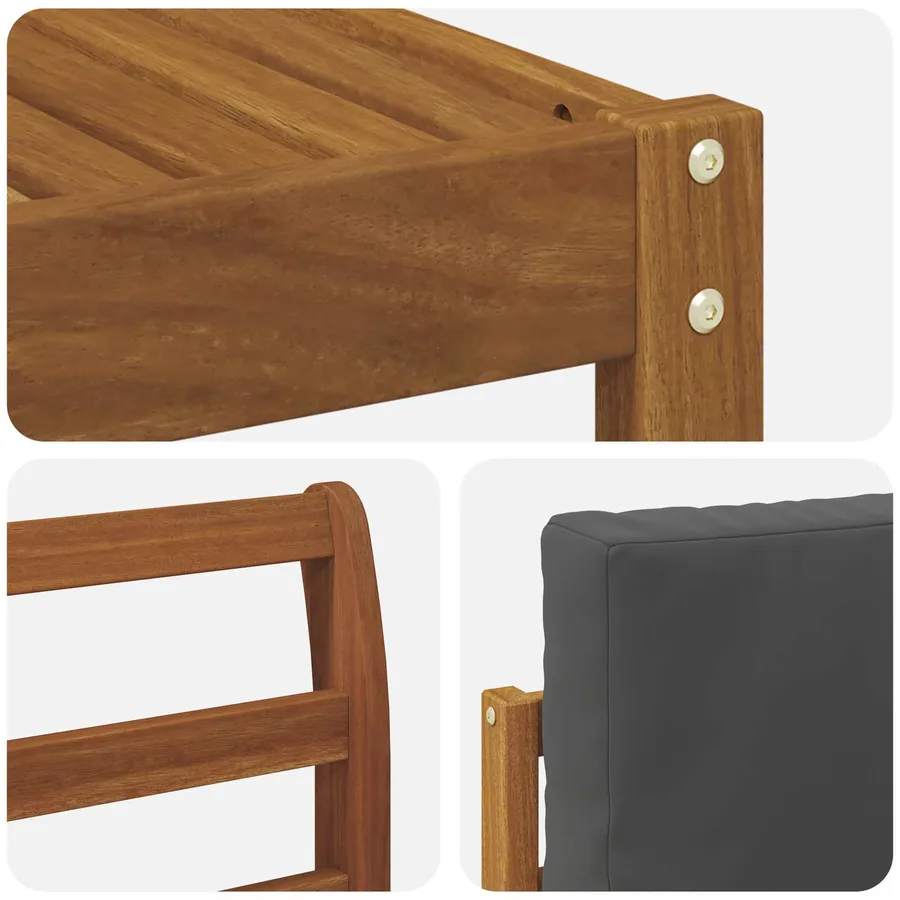 Ensemble de canapés d'extérieur 7 pcs Naturel et Anthracite - 6