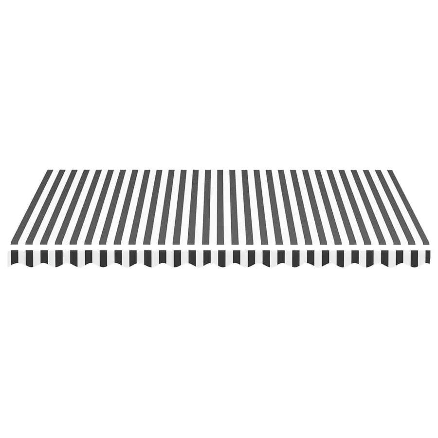 Tissu de remplacement pour auvent anthracite et blanc 4x3 m polyester - 3