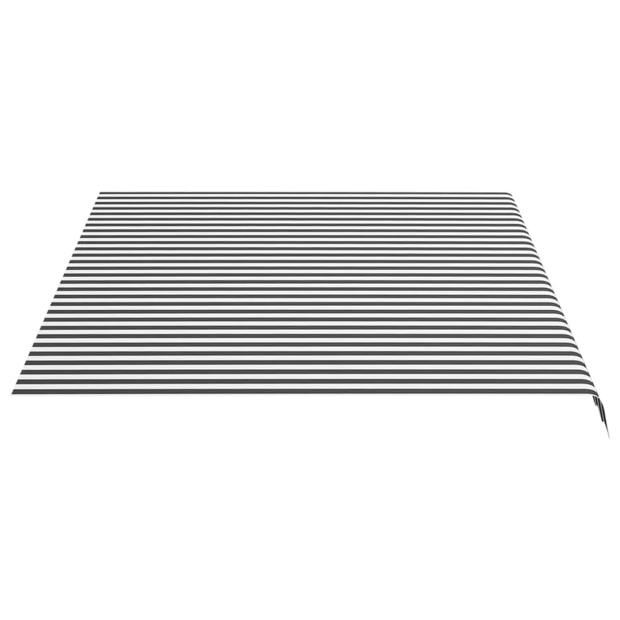 Tissu de remplacement pour auvent anthracite et blanc 4x3 m polyester - 4