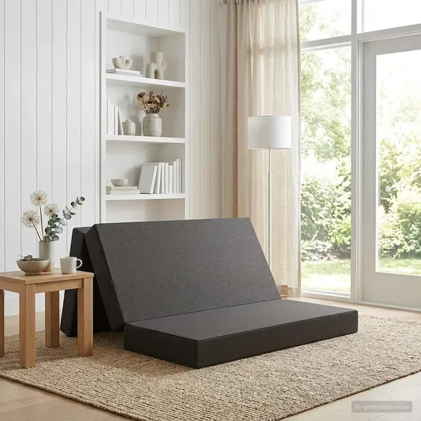 Canapé-lit pliable 160 x 67 x 45 cm Gris foncé