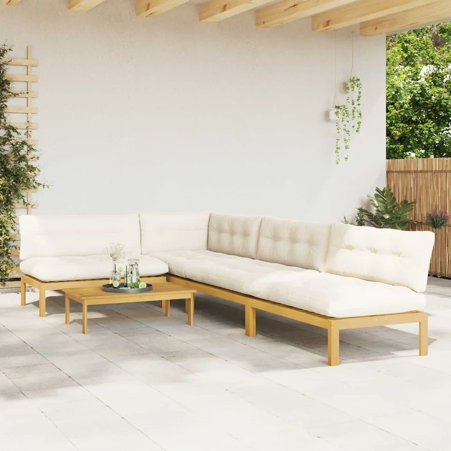 5 Pièce Unité du canapé en palette de jardin - 4