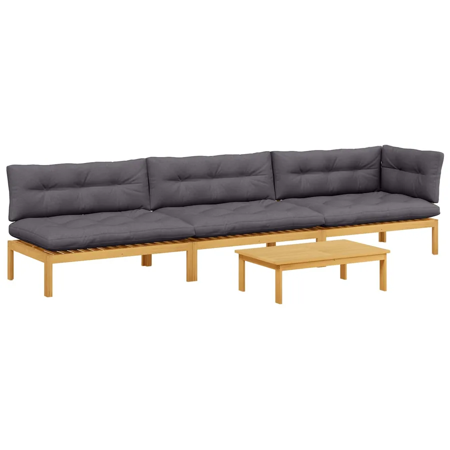 4 Pièce Unité du canapé en palette de jardin - 2