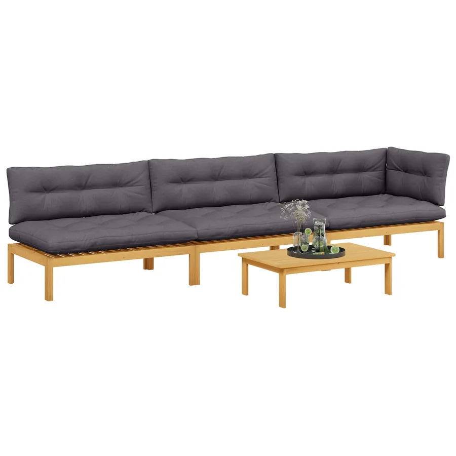 4 Pièce Unité du canapé en palette de jardin - 3