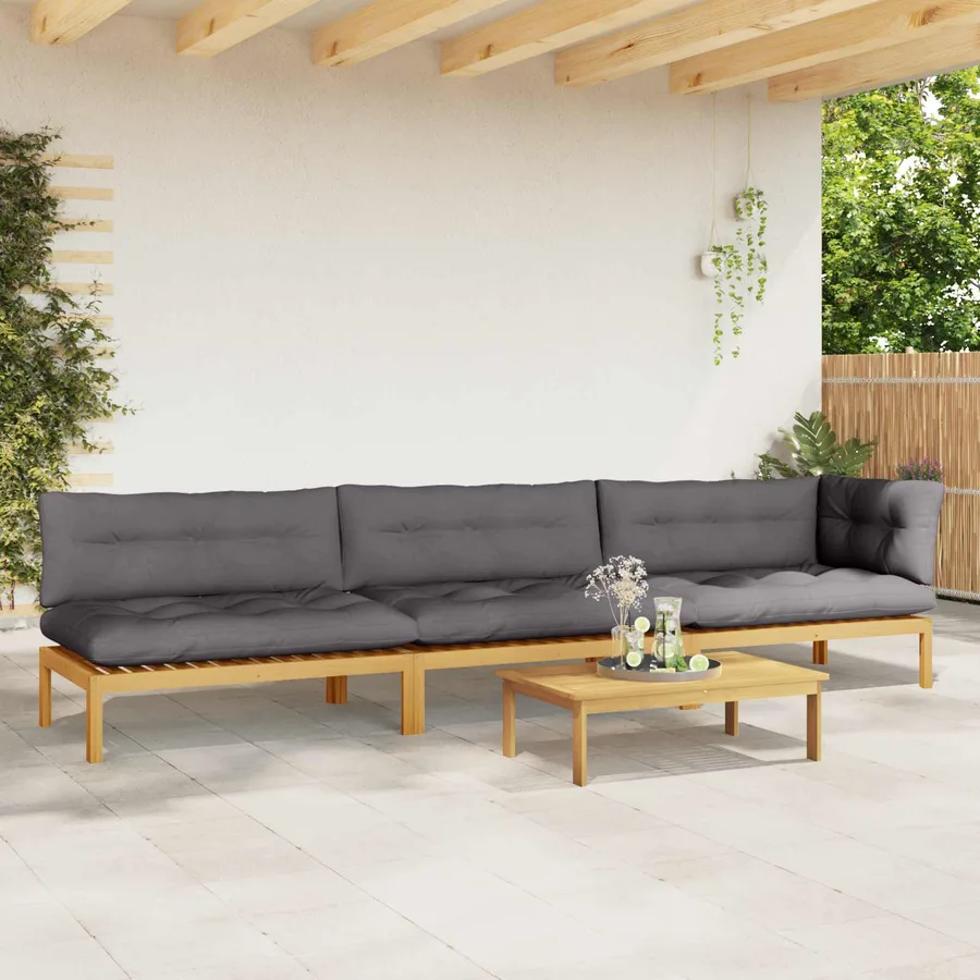 4 Pièce Unité du canapé en palette de jardin - 4