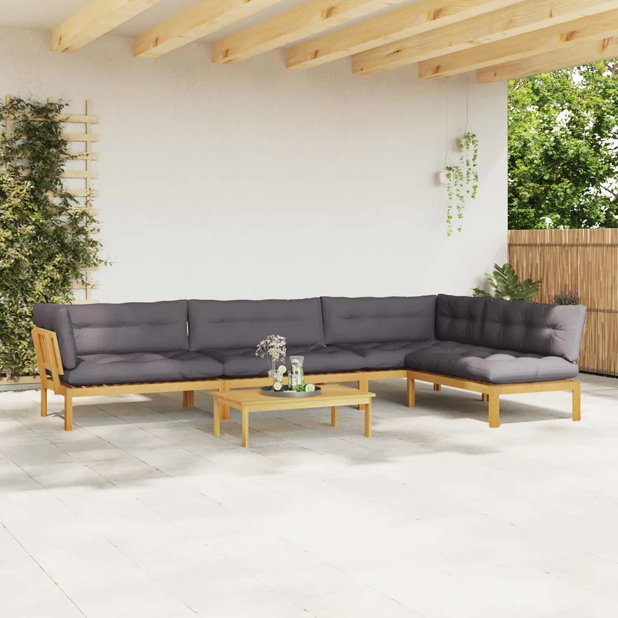 5 Pièce Unité du canapé en palette de jardin - 4
